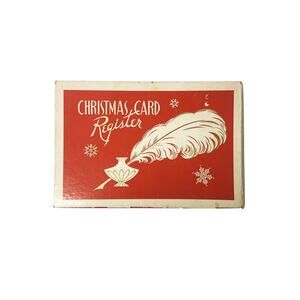 Vintage Christmas Card Register Treasure Masters 1950-1960s Nostalgia Ephemera